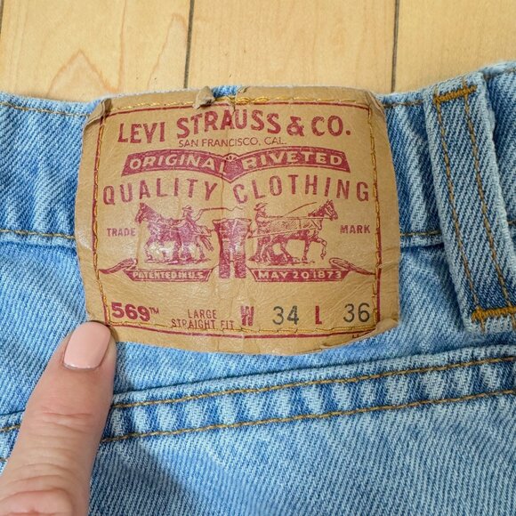 LEVI's Vintage 569 Style Denim Blue Jeans Size Waist 34 Length 36 - Picture 3 of 11